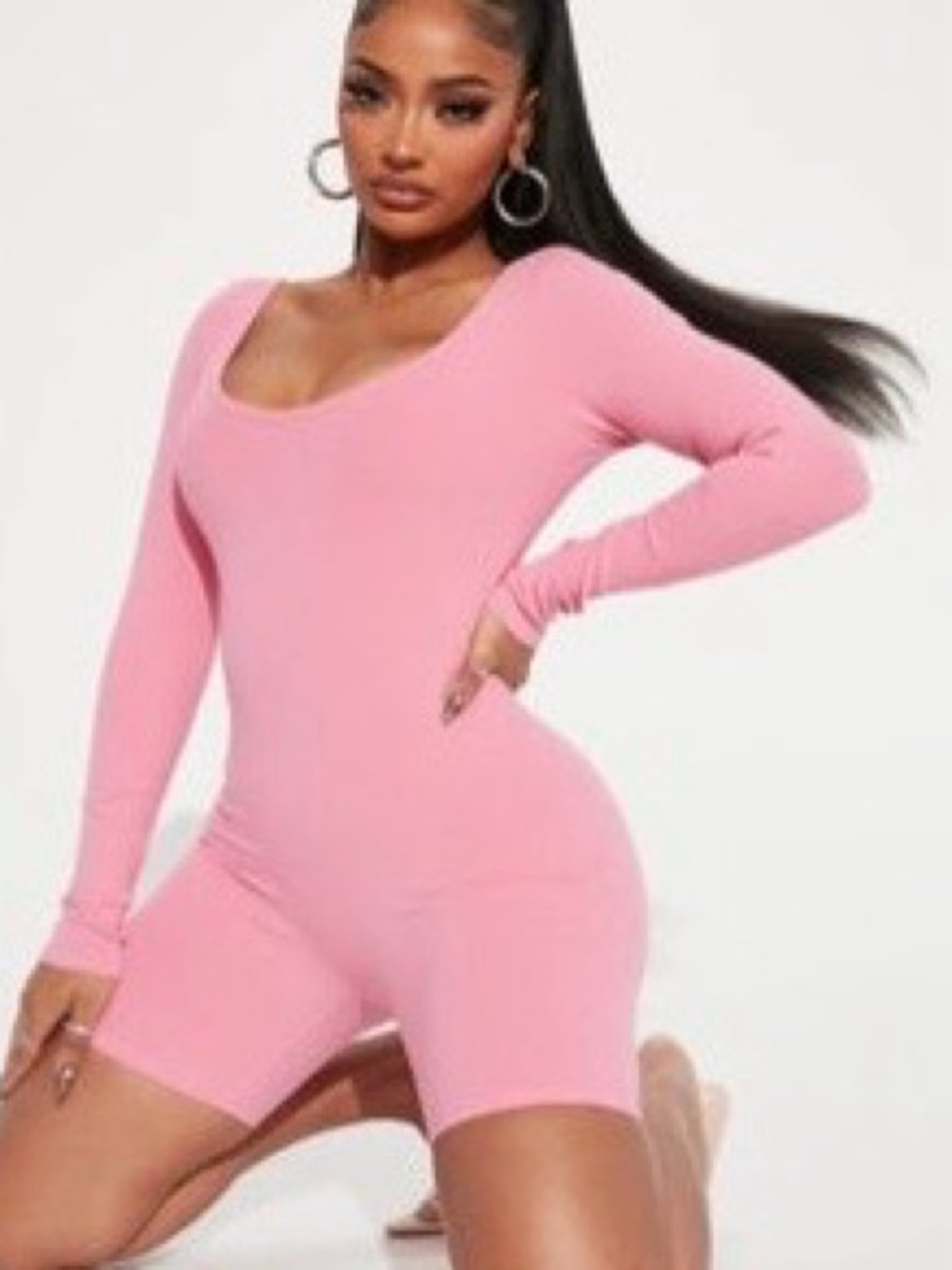 Pink Long Sleeve Romper